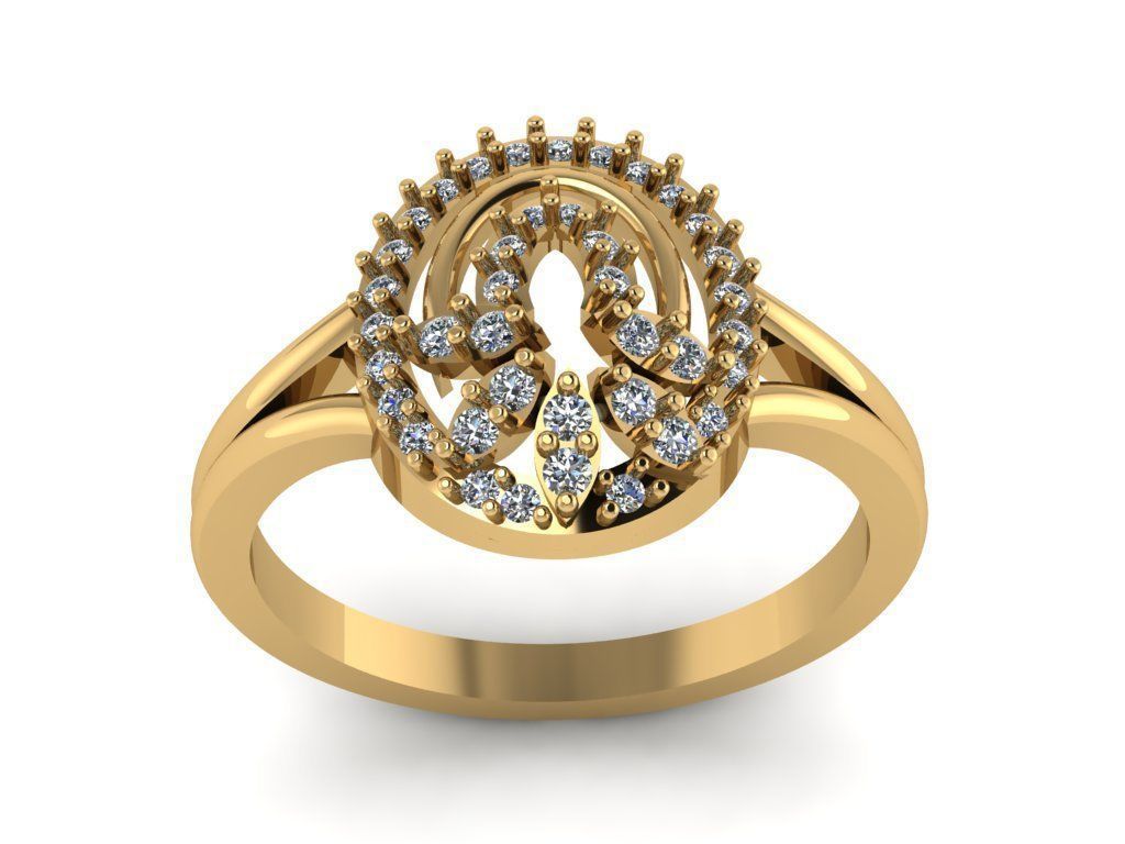 Jewelry Diamond Ring 3D Print Model 3D print model_16