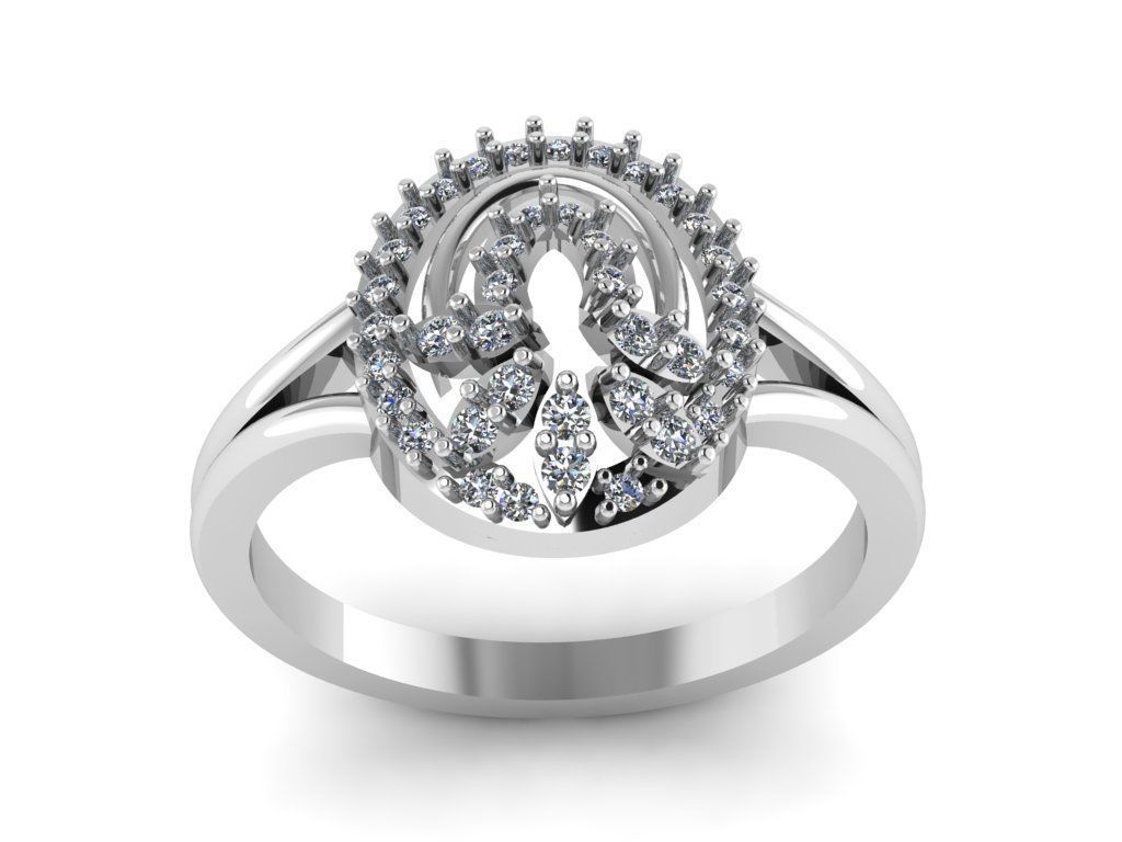 Jewelry Diamond Ring 3D Print Model 3D print model_12