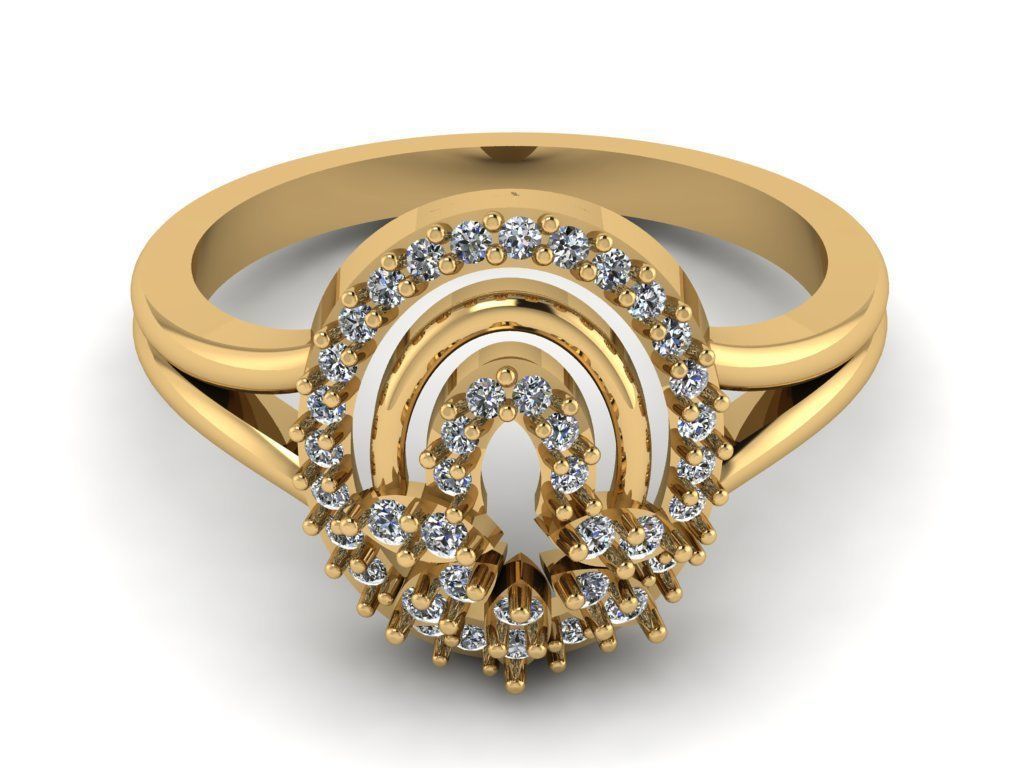 Jewelry Diamond Ring 3D Print Model 3D print model_18