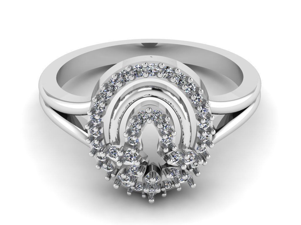 Jewelry Diamond Ring 3D Print Model 3D print model_13