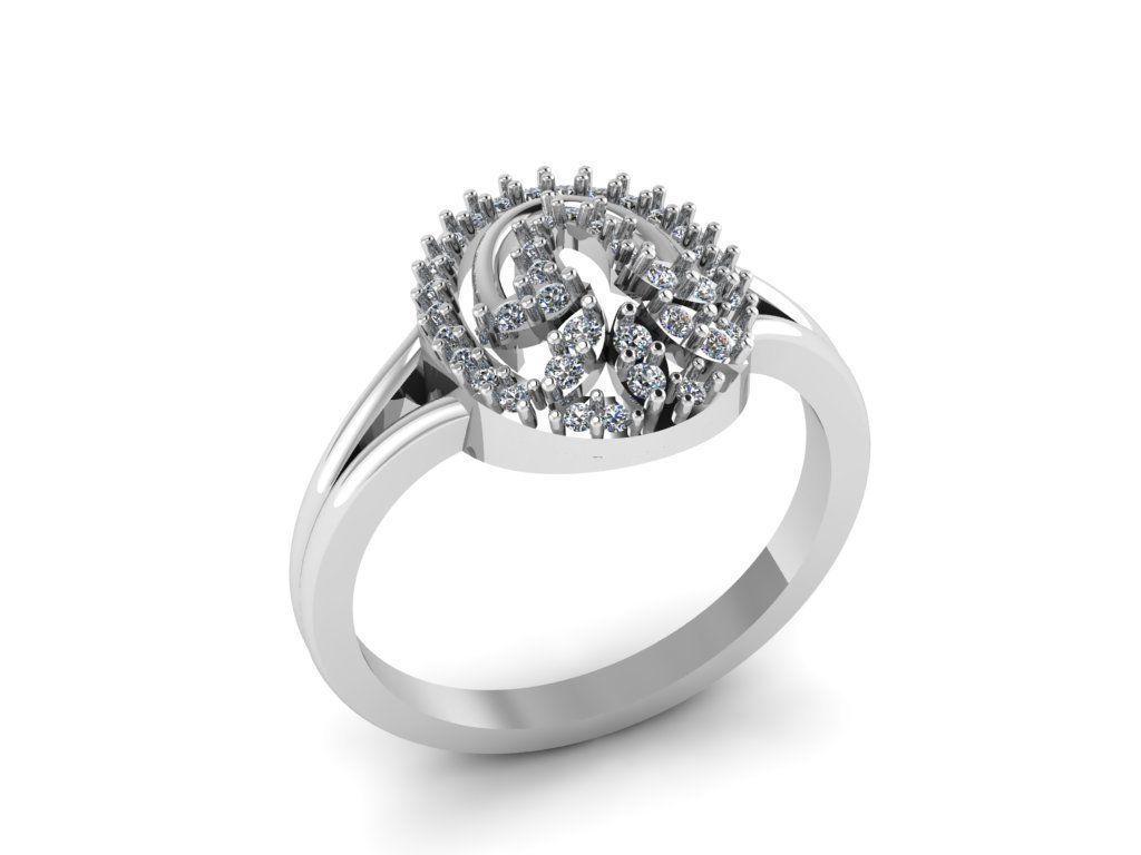 Jewelry Diamond Ring 3D Print Model 3D print model_10