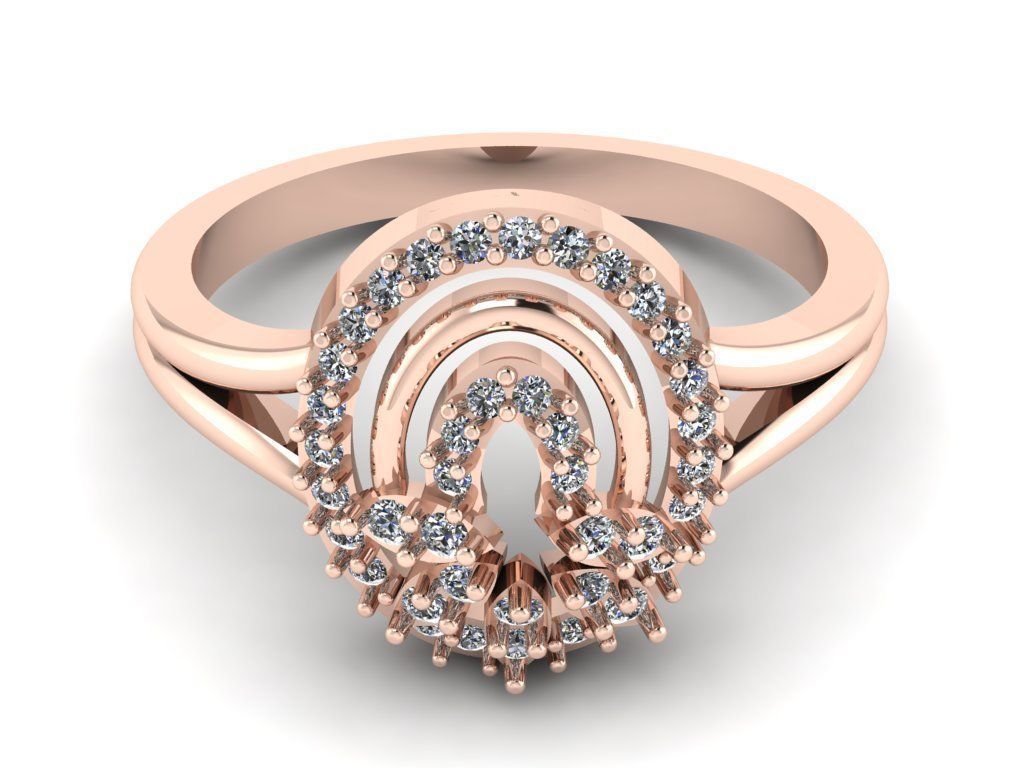 Jewelry Diamond Ring 3D Print Model 3D print model_6