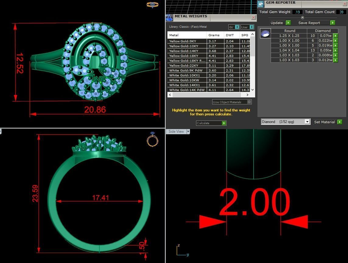 Jewelry Diamond Ring 3D Print Model 3D print model_8