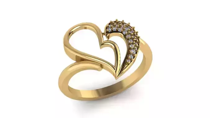 Jewelry Diamond Ring 3D Print Model
