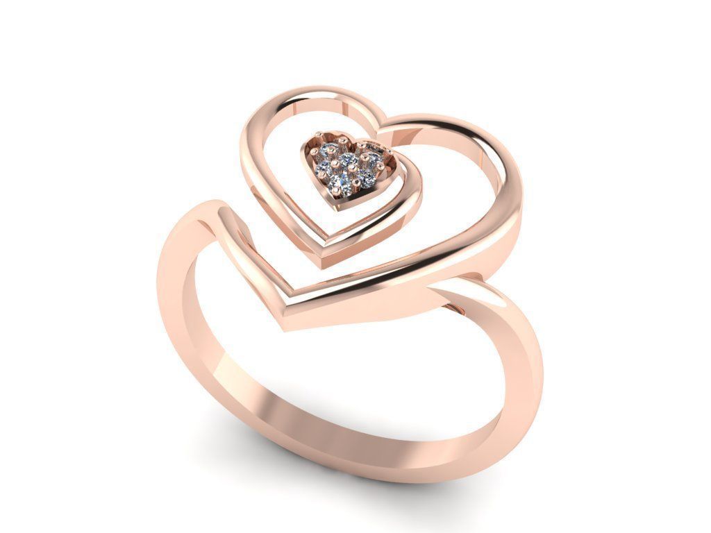 Jewelry Diamond Ring 3D Print Model  3D print model_4