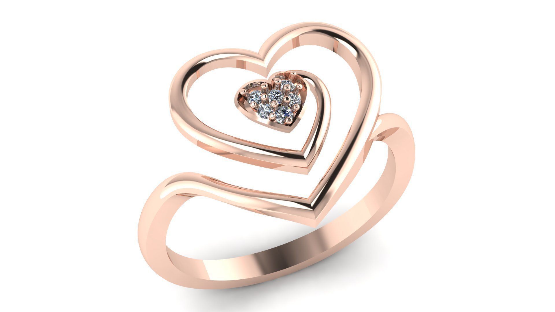 Jewelry Diamond Ring 3D Print Model  3D print model_3