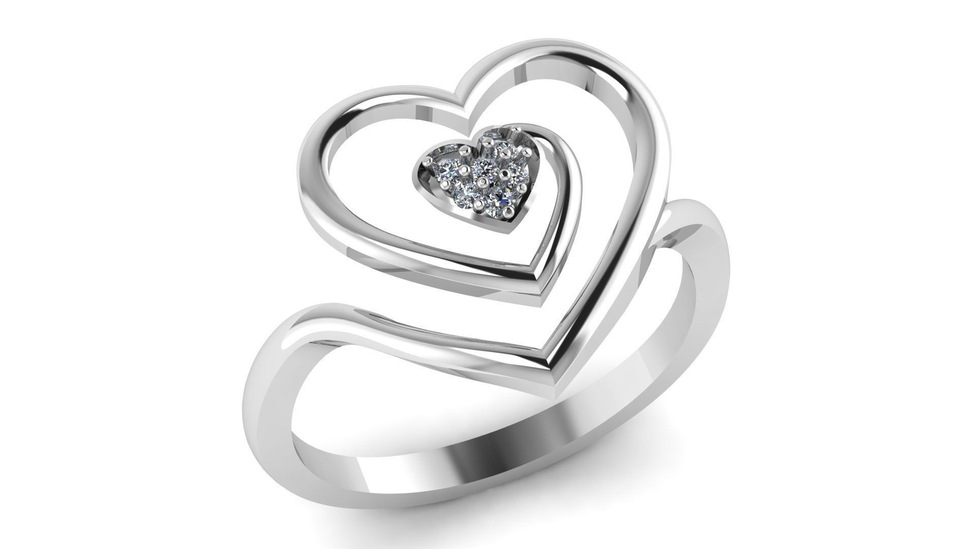 Jewelry Diamond Ring 3D Print Model  3D print model_10