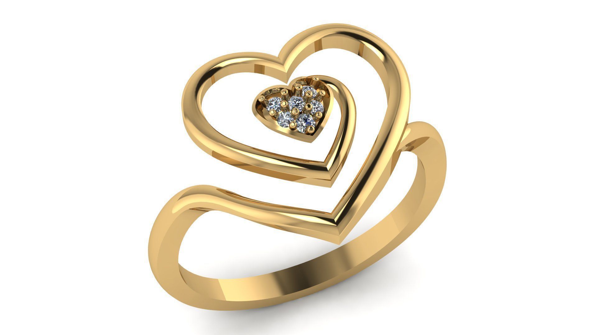 Jewelry Diamond Ring 3D Print Model  3D print model_15