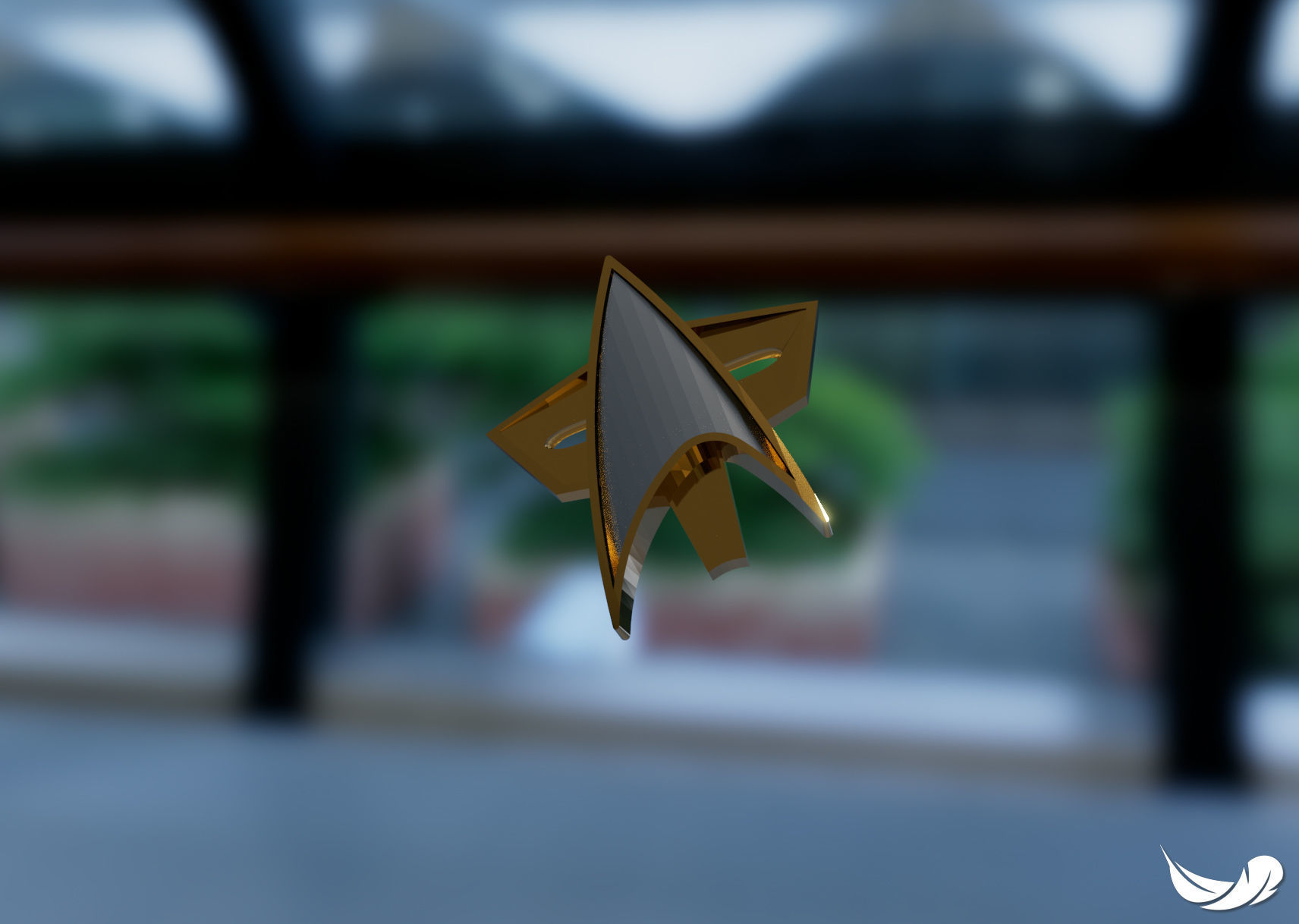 Star Trek Combadge 3D print model_3