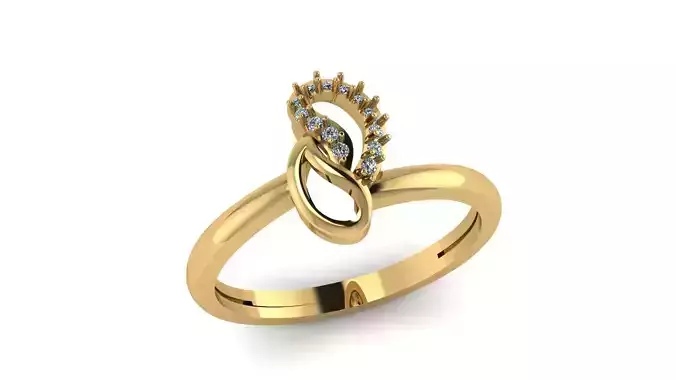 Jewelry Diamond Ring 3D Print Model