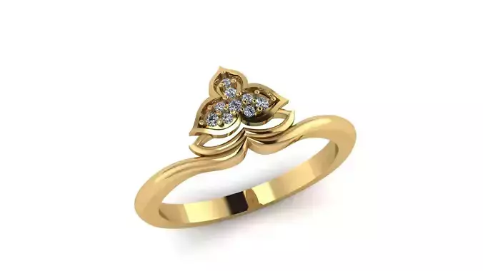 Jewelry Diamond Ring 3D Print Model