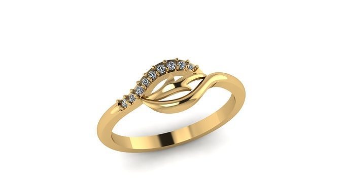 Jewelry Diamond Ring 3D Print Model 3D print model