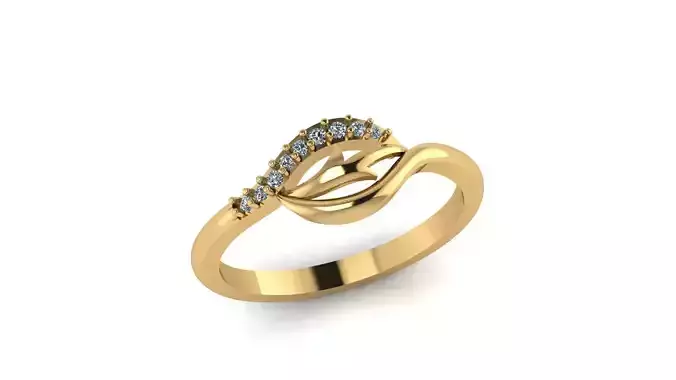 Jewelry Diamond Ring 3D Print Model