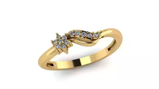 Jewelry Diamond Ring 3D Print Model