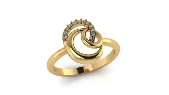 Jewelry Diamond Ring 3D Print Model
