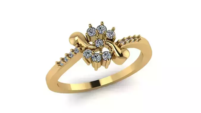 Jewelry Diamond Ring 3D Print Model