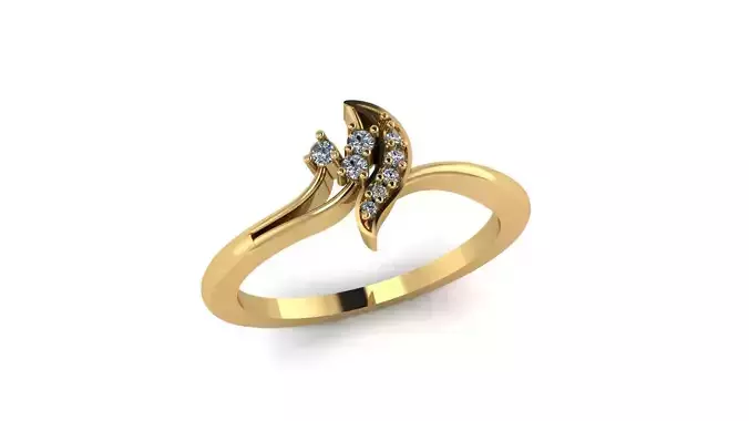 Jewelry Diamond Ring 3D Print Model