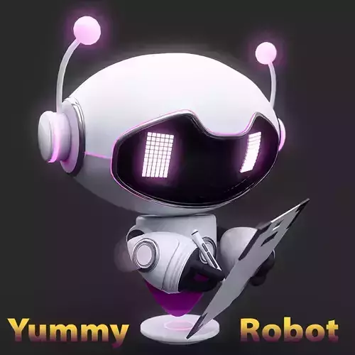 Yummy Robot Low-poly 3D model