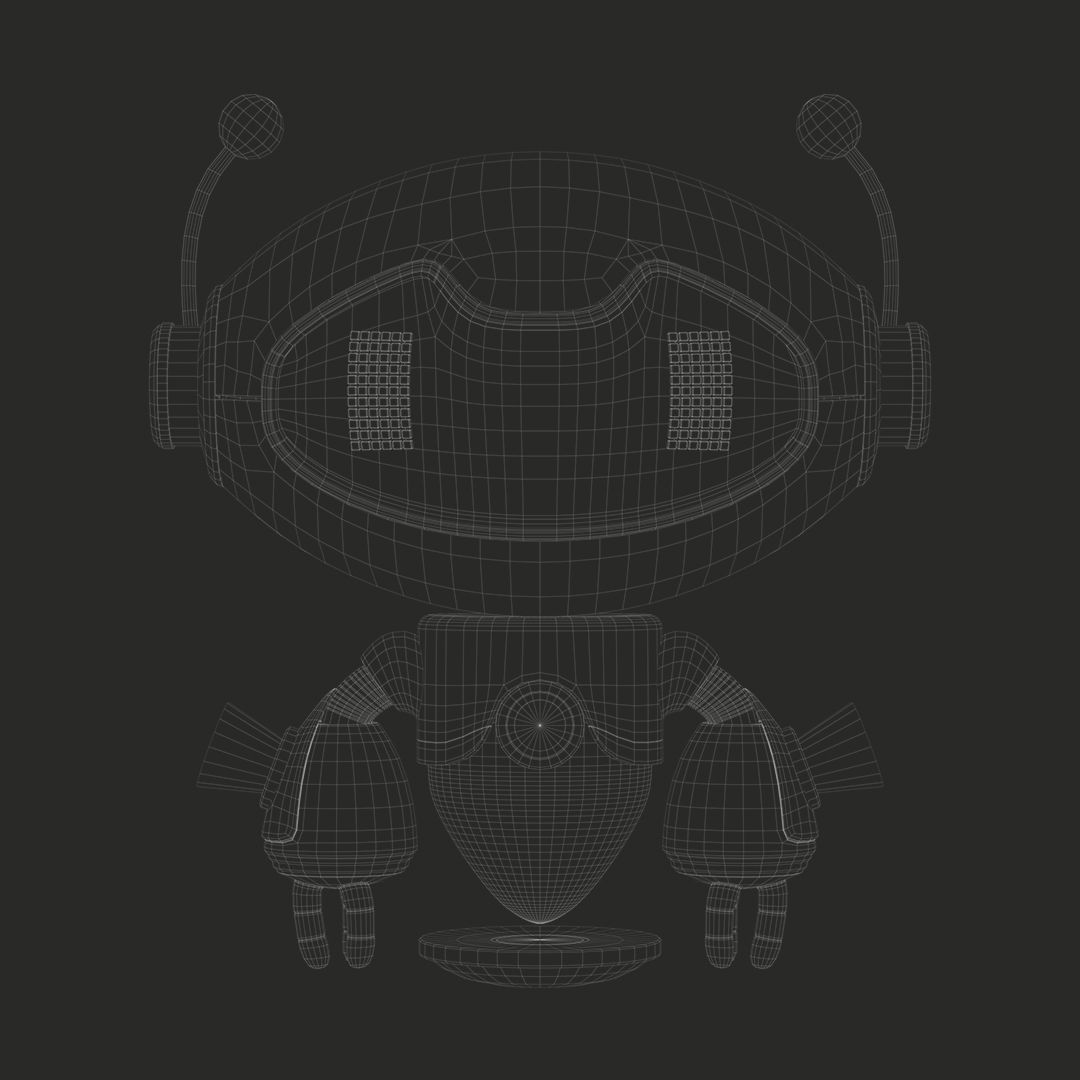 Yummy Robot Low-poly 3D model_6