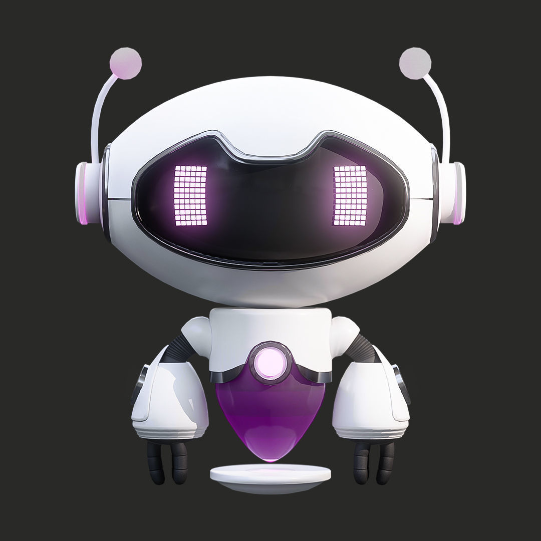 Yummy Robot Low-poly 3D model_11