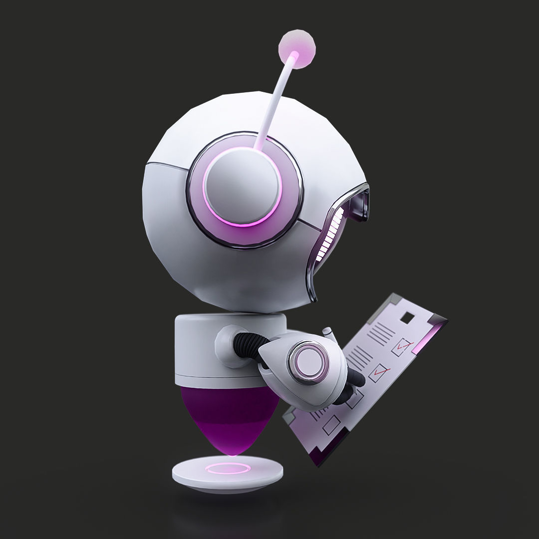 Yummy Robot Low-poly 3D model_10