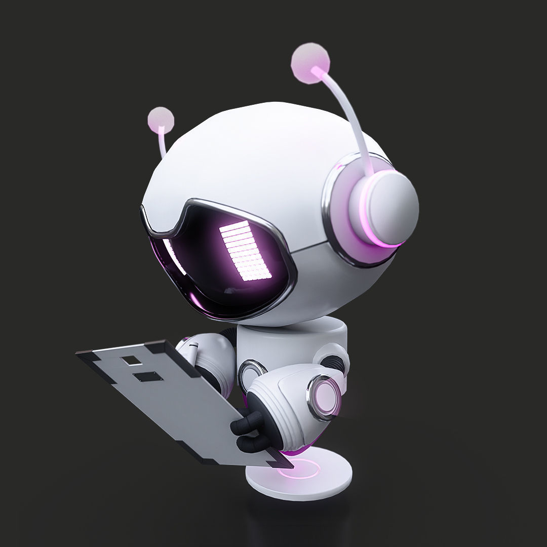 Yummy Robot Low-poly 3D model_9