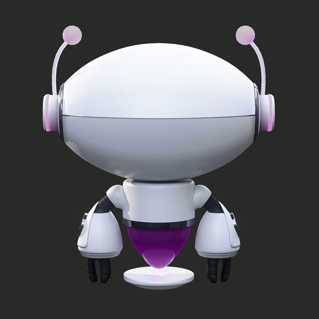 Yummy Robot Low-poly 3D model_12