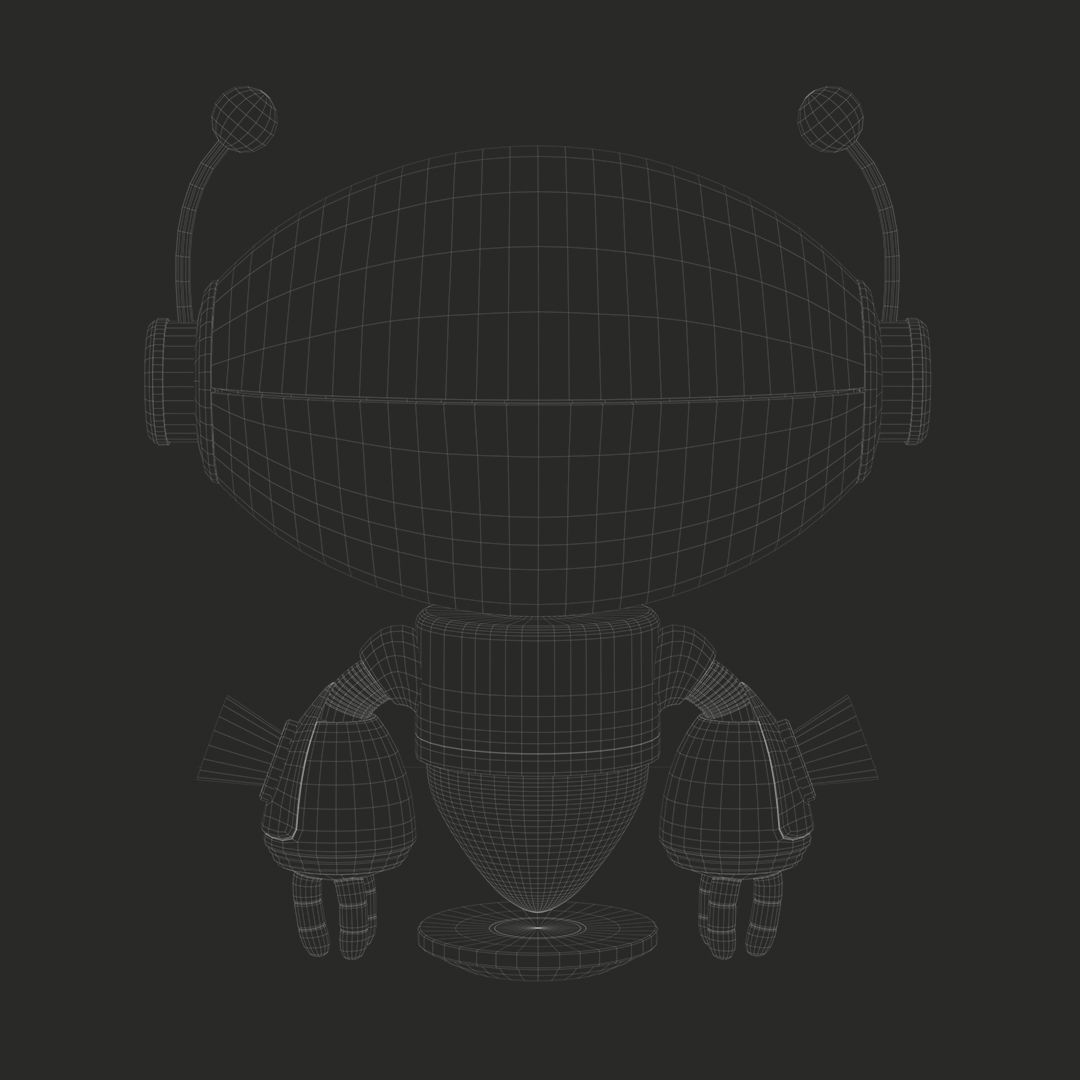 Yummy Robot Low-poly 3D model_8