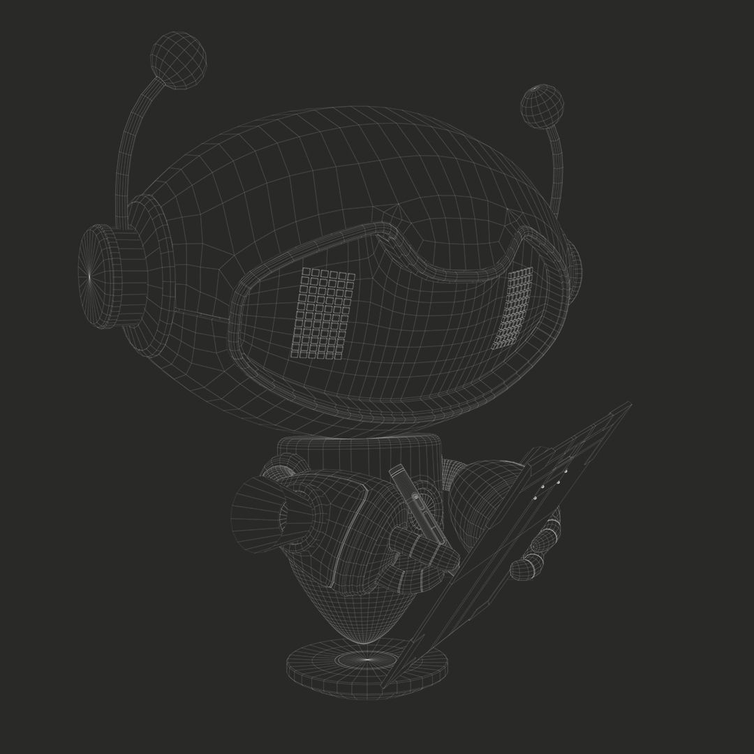 Yummy Robot Low-poly 3D model_4