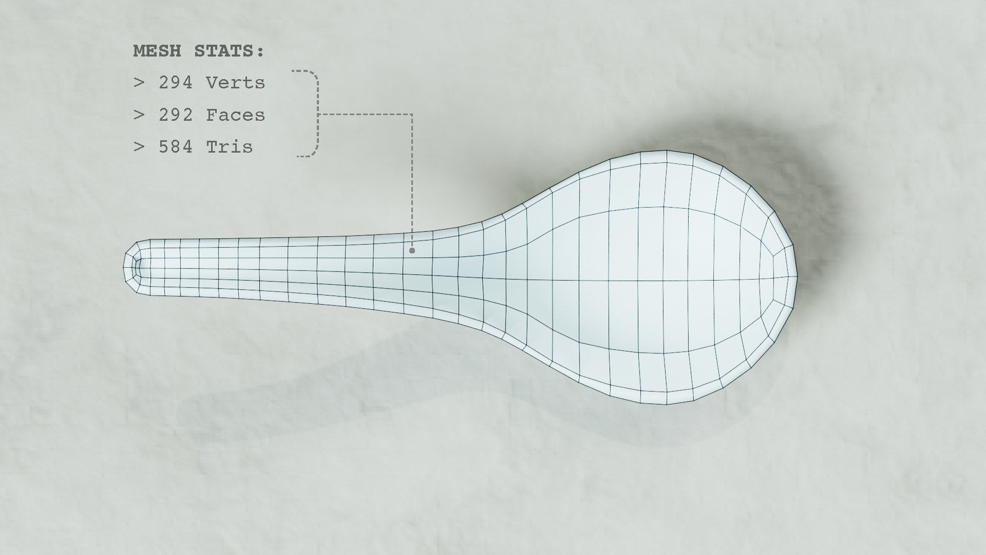 Chinese Porcelain Spoon Low-poly 3D model_10