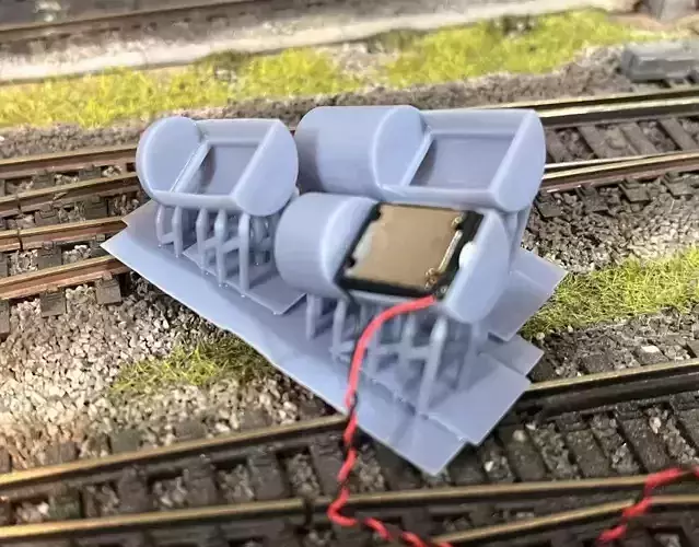 OO Steam Train 11x15 Sugar Cube Round Speaker Enclosure 3D print model