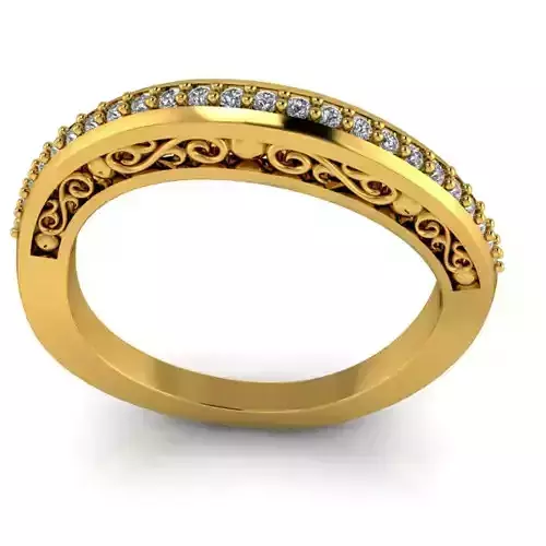 Vintage Fashion Wedding Band Ladies Ring 