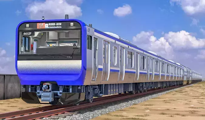 Rigged Japanese Train E235-1000 Yokosuka-Sobu Line 3D model