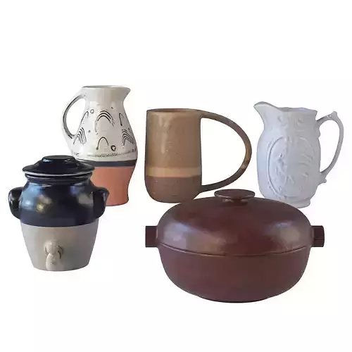 Vases Decorative Set 3D model