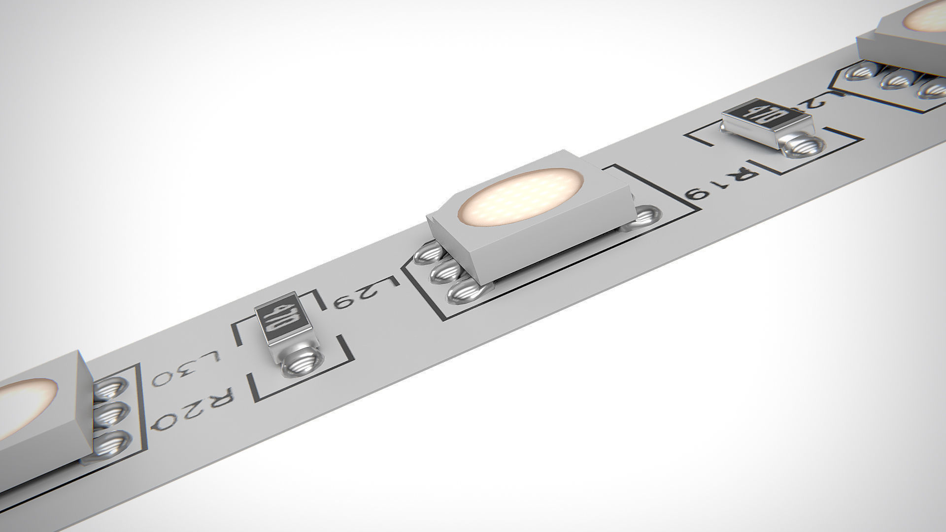 LED Strip Light PBR Low-poly 3D model_5