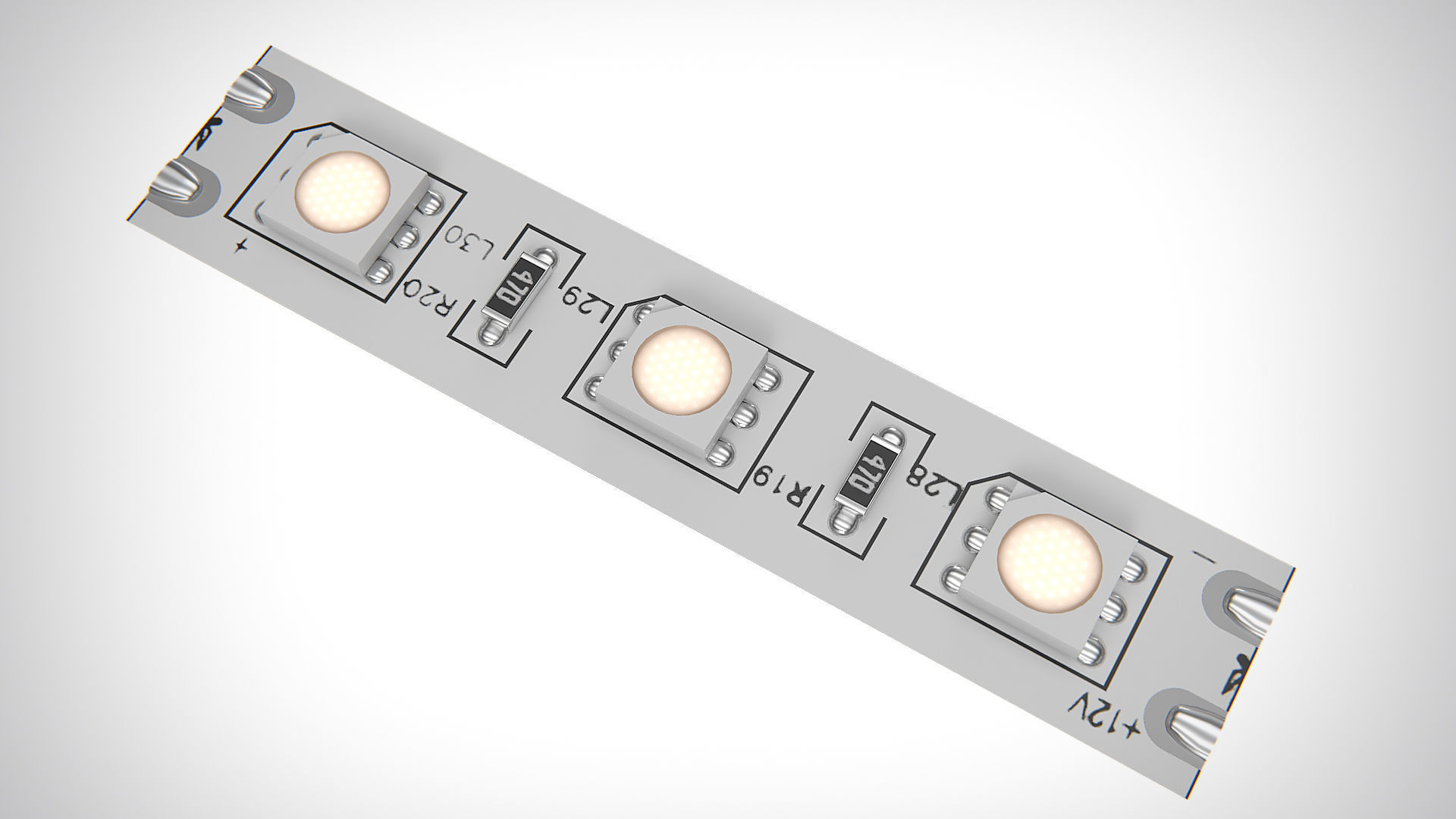 LED Strip Light PBR Low-poly 3D model_3