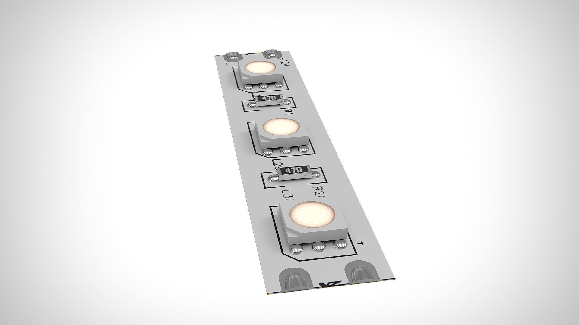 LED Strip Light PBR Low-poly 3D model_2