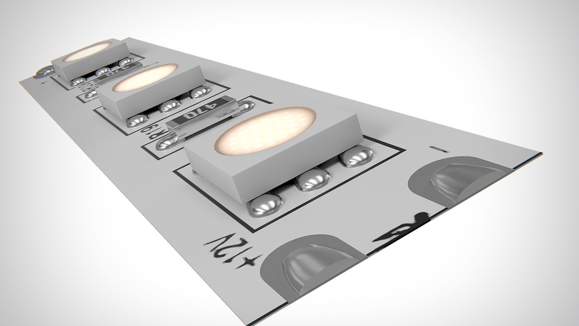 LED Strip Light PBR Low-poly 3D model_6