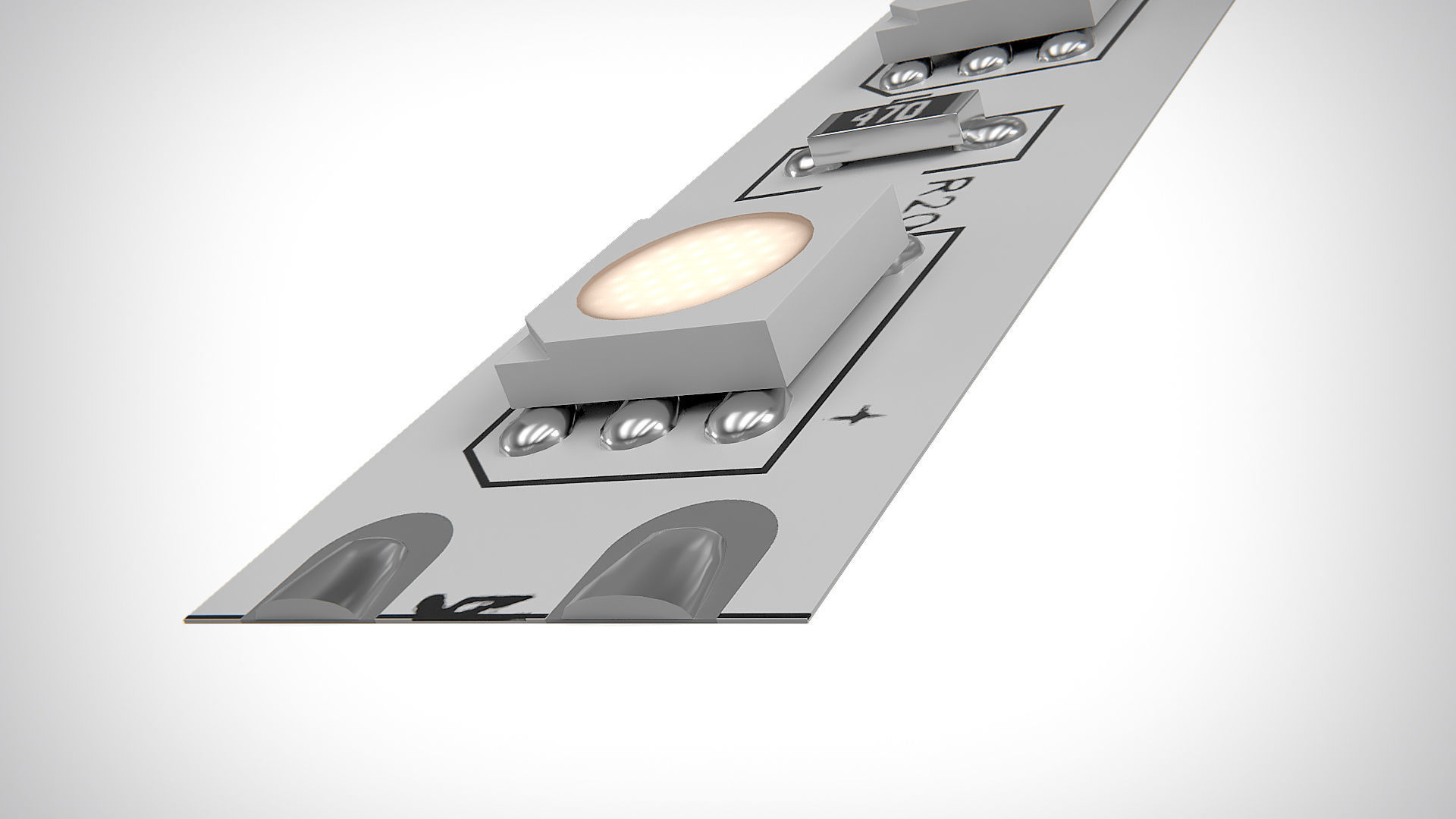 LED Strip Light PBR Low-poly 3D model_7