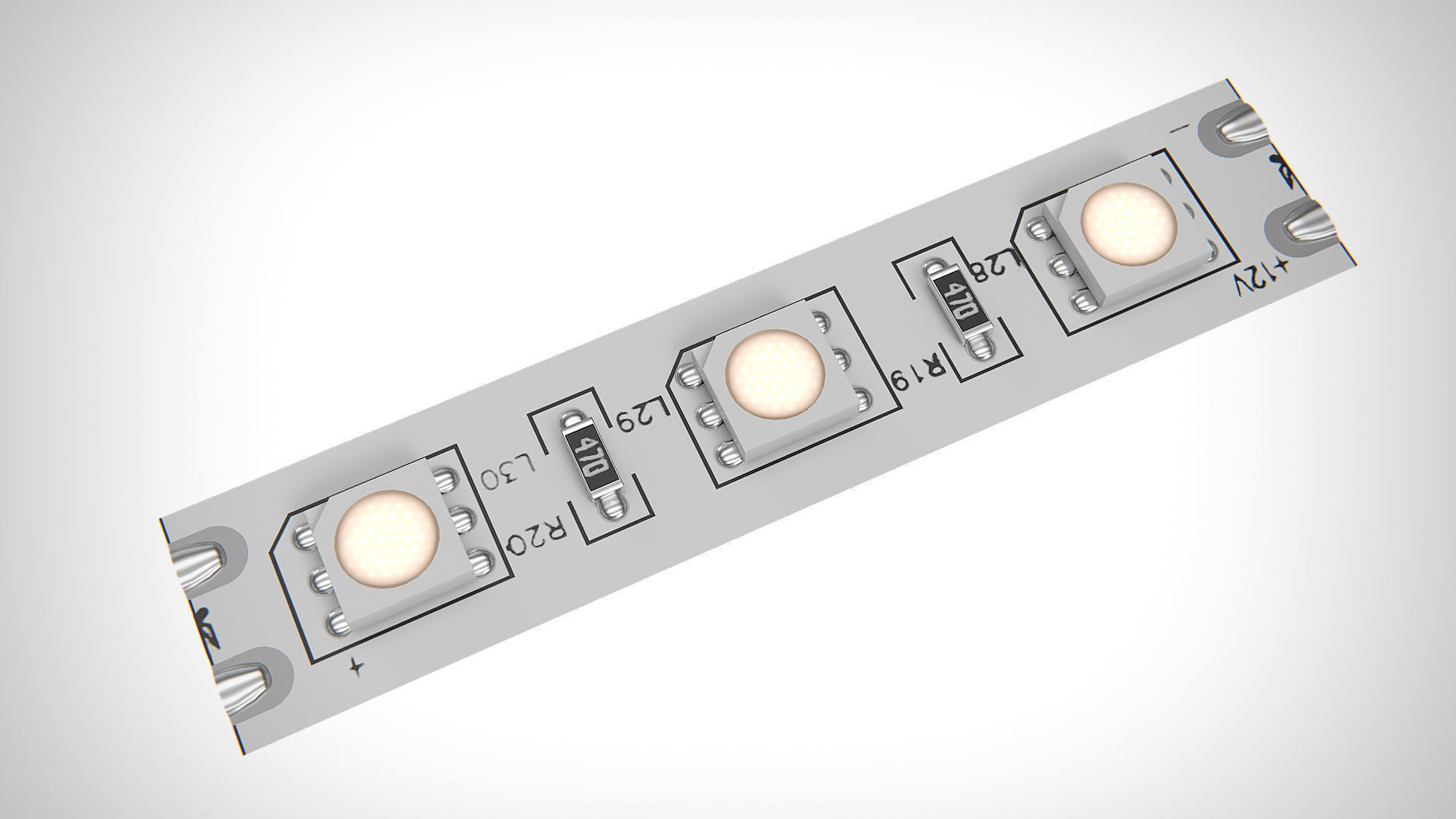 LED Strip Light PBR Low-poly 3D model_4