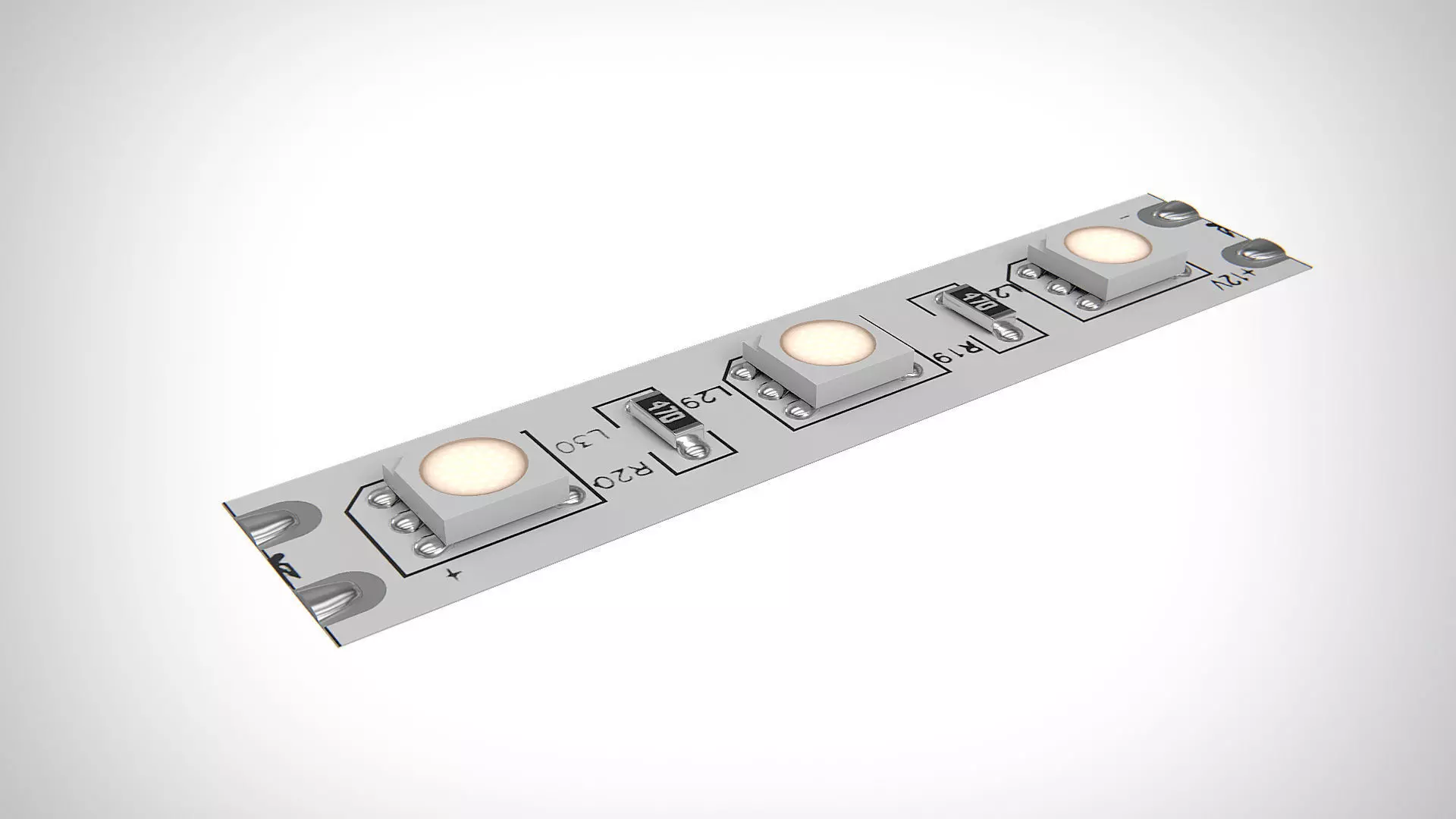 LED Strip Light PBR Low-poly 3D model_0