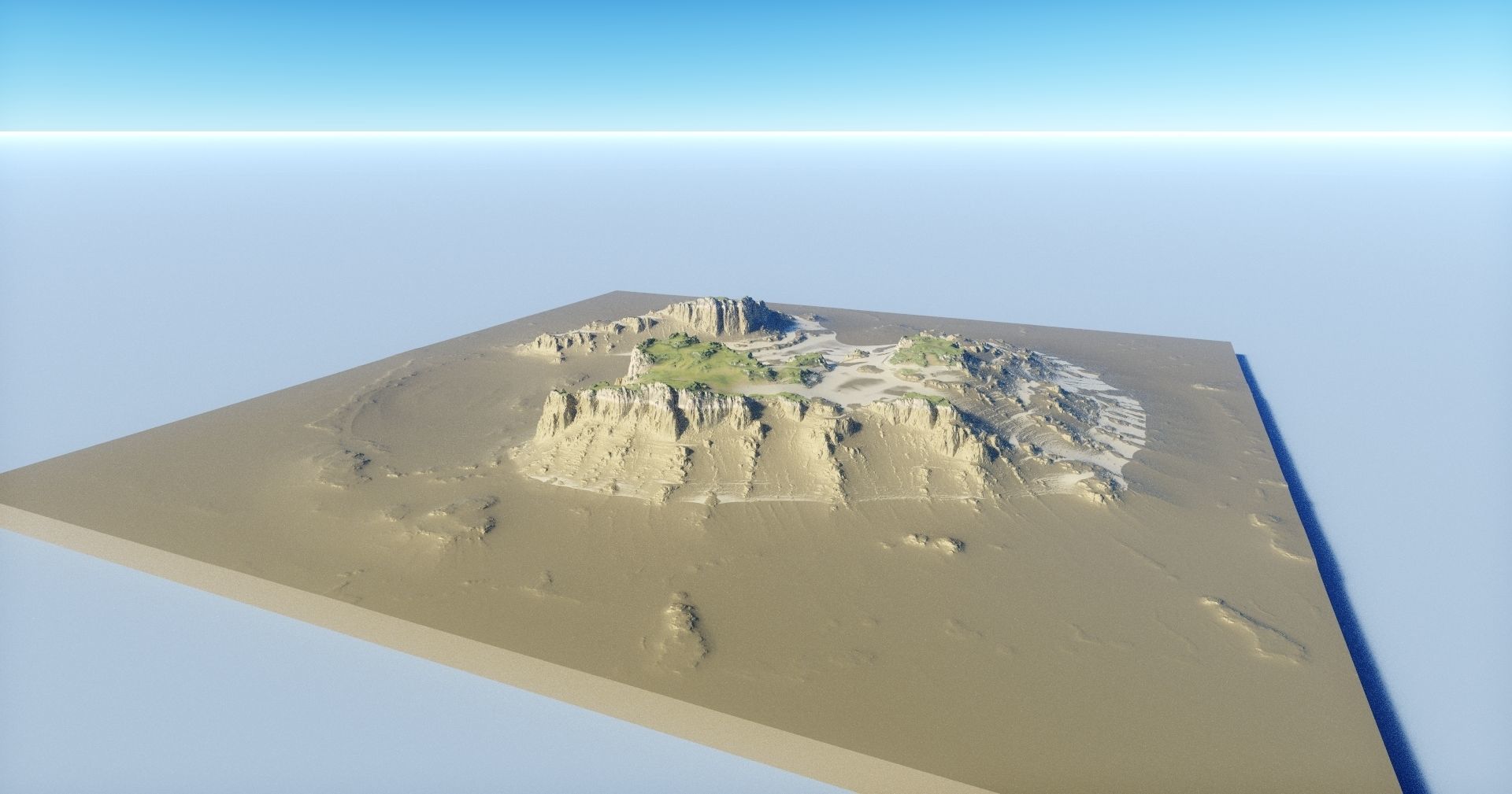 Island Terrain 4 3D model_3