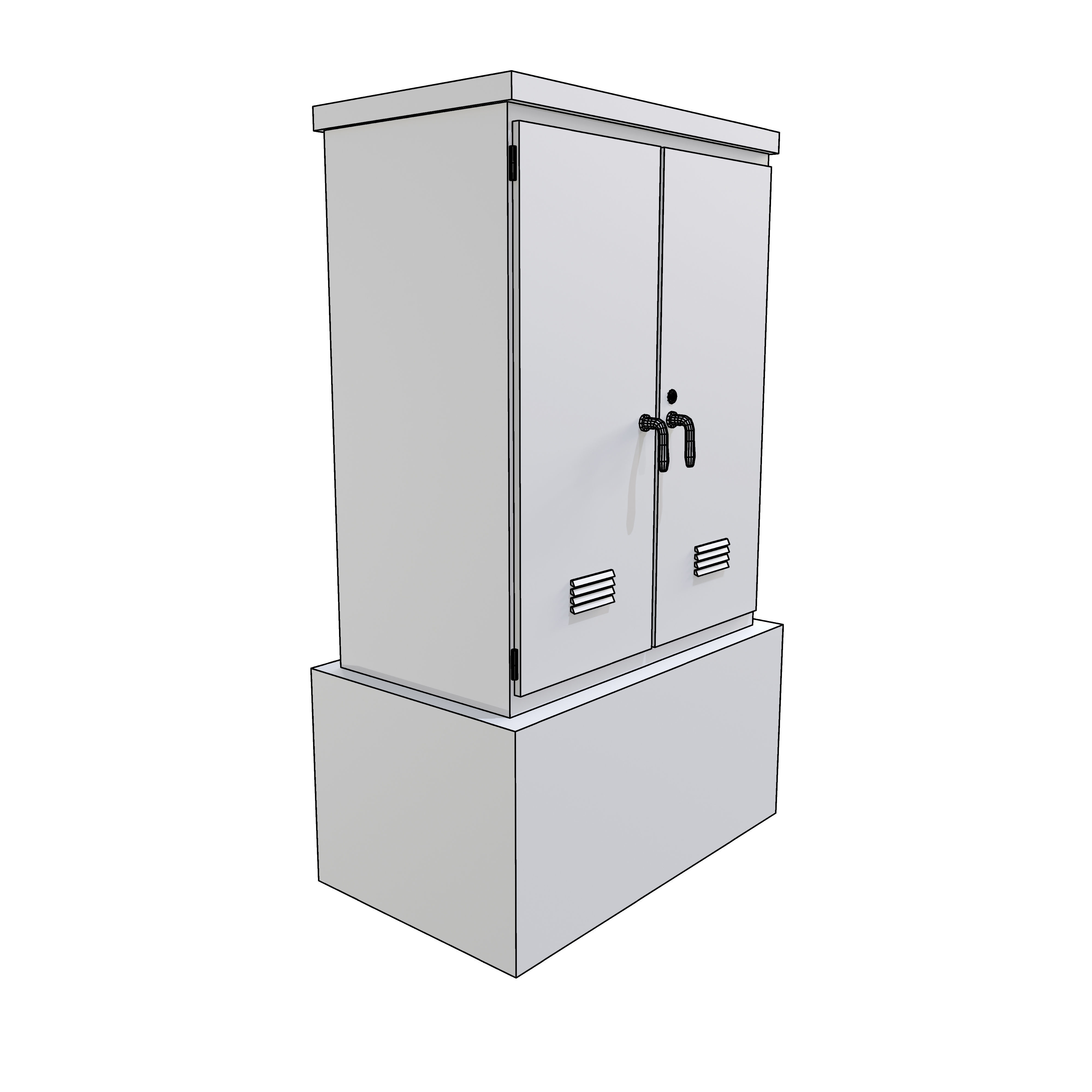 electrical box - city props - low poly - PBR Low-poly 3D model_7