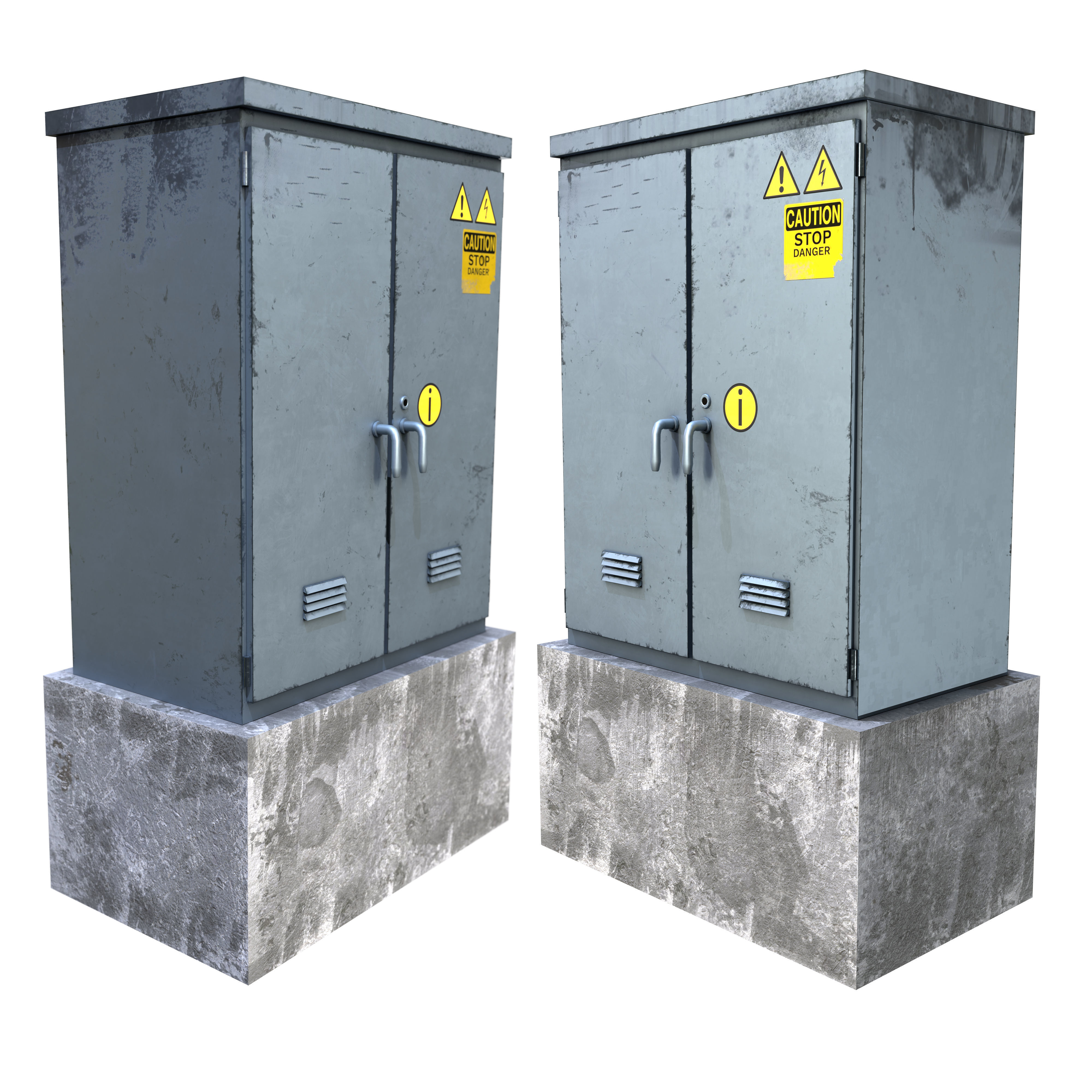 electrical box - city props - low poly - PBR Low-poly 3D model_3