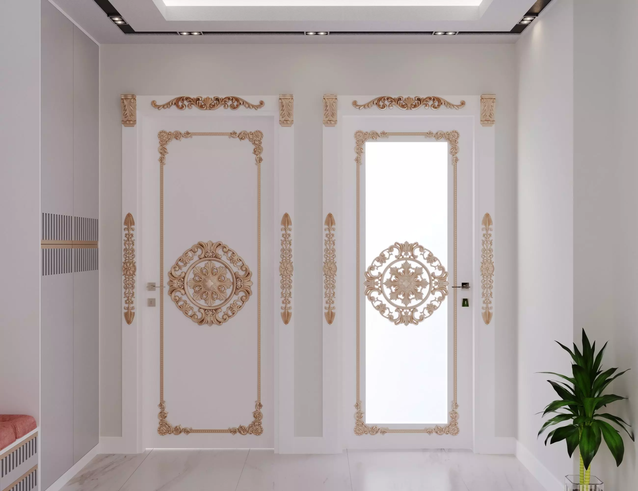 Doors Low-poly 3D model_0