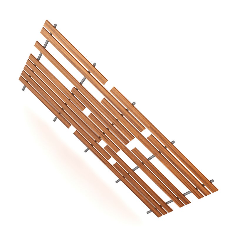 Wooden Fence 3D model_3