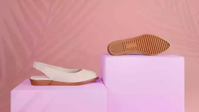 Footwear Comfort Sandal Low-poly 3D model