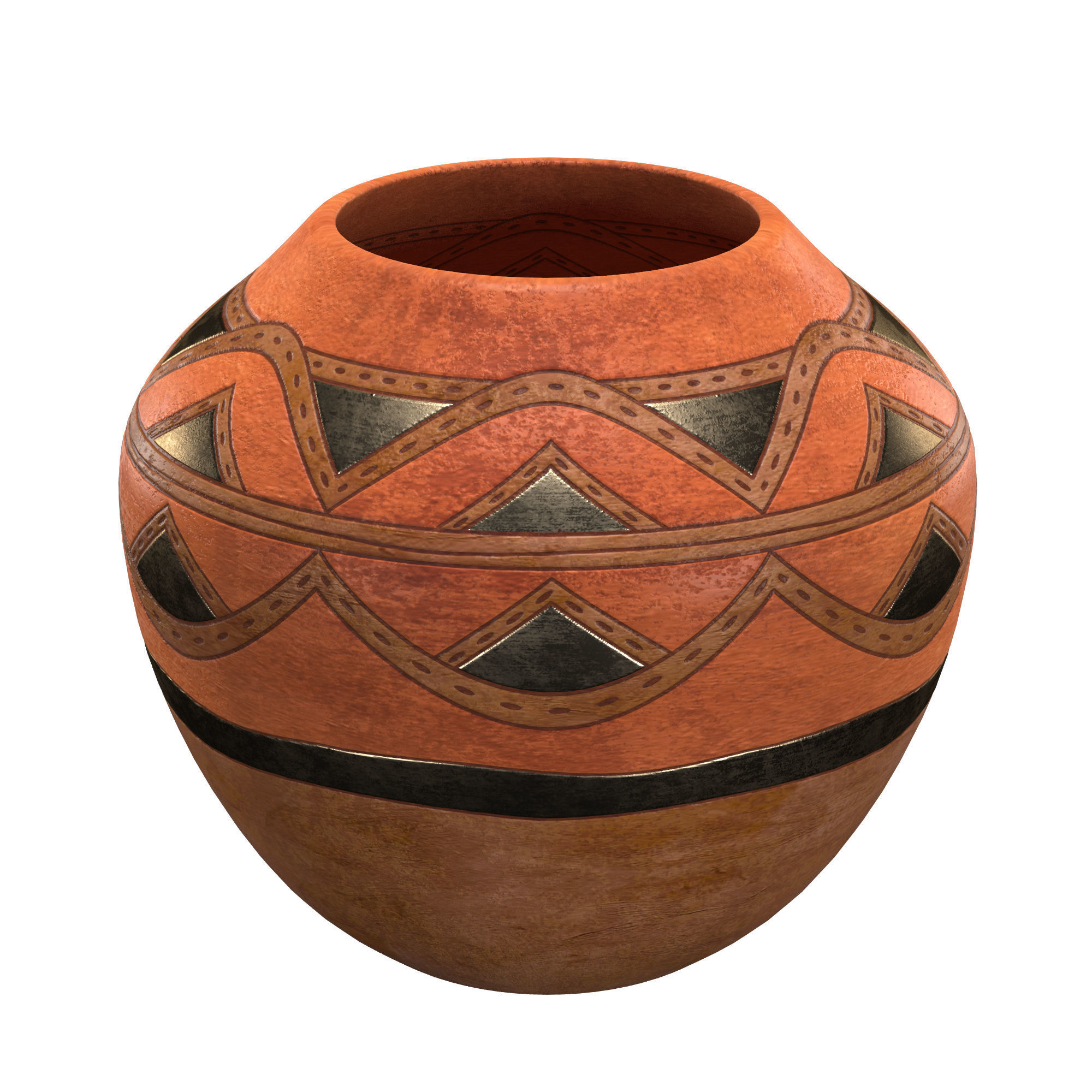 Pot of Indians 3D model_5