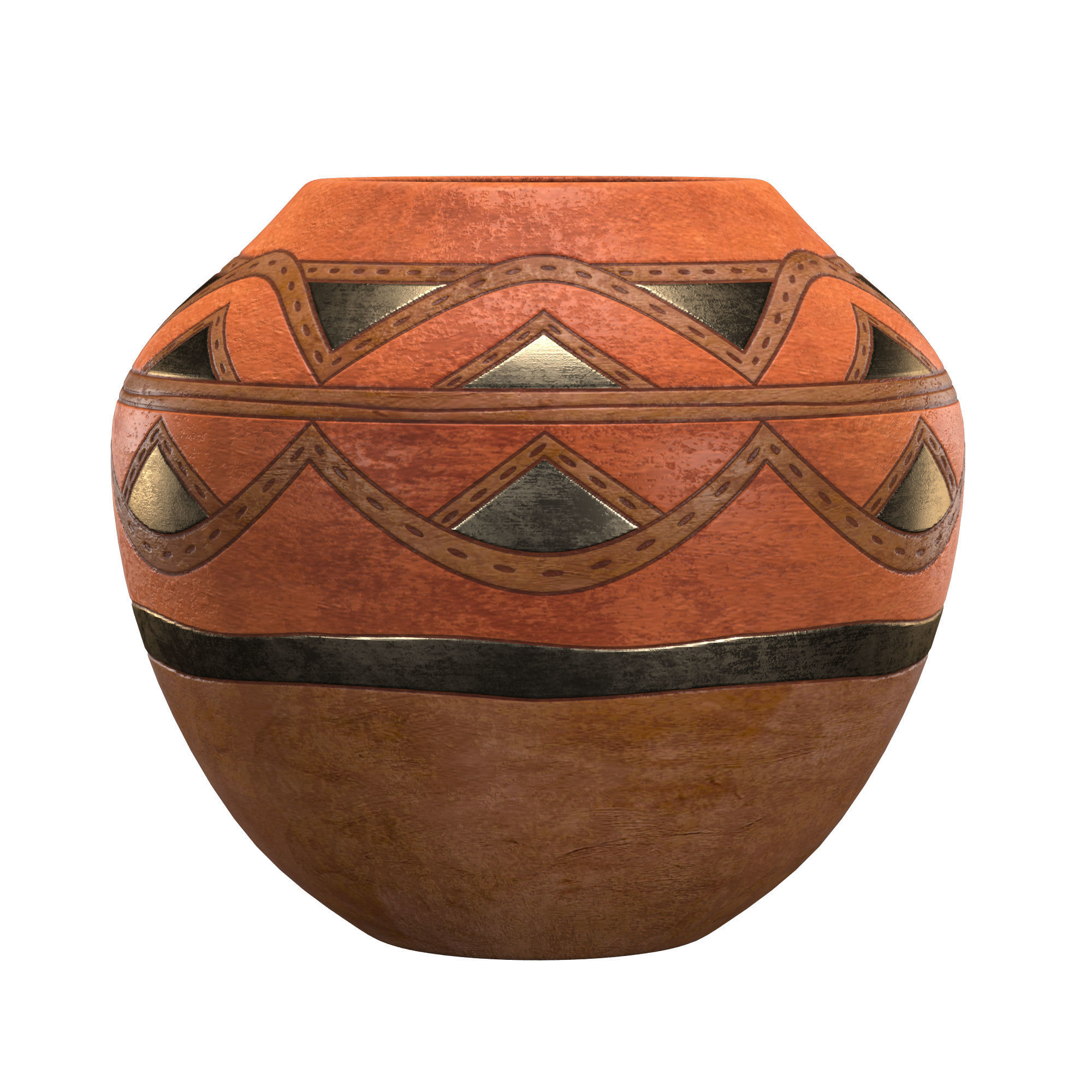 Pot of Indians 3D model_2