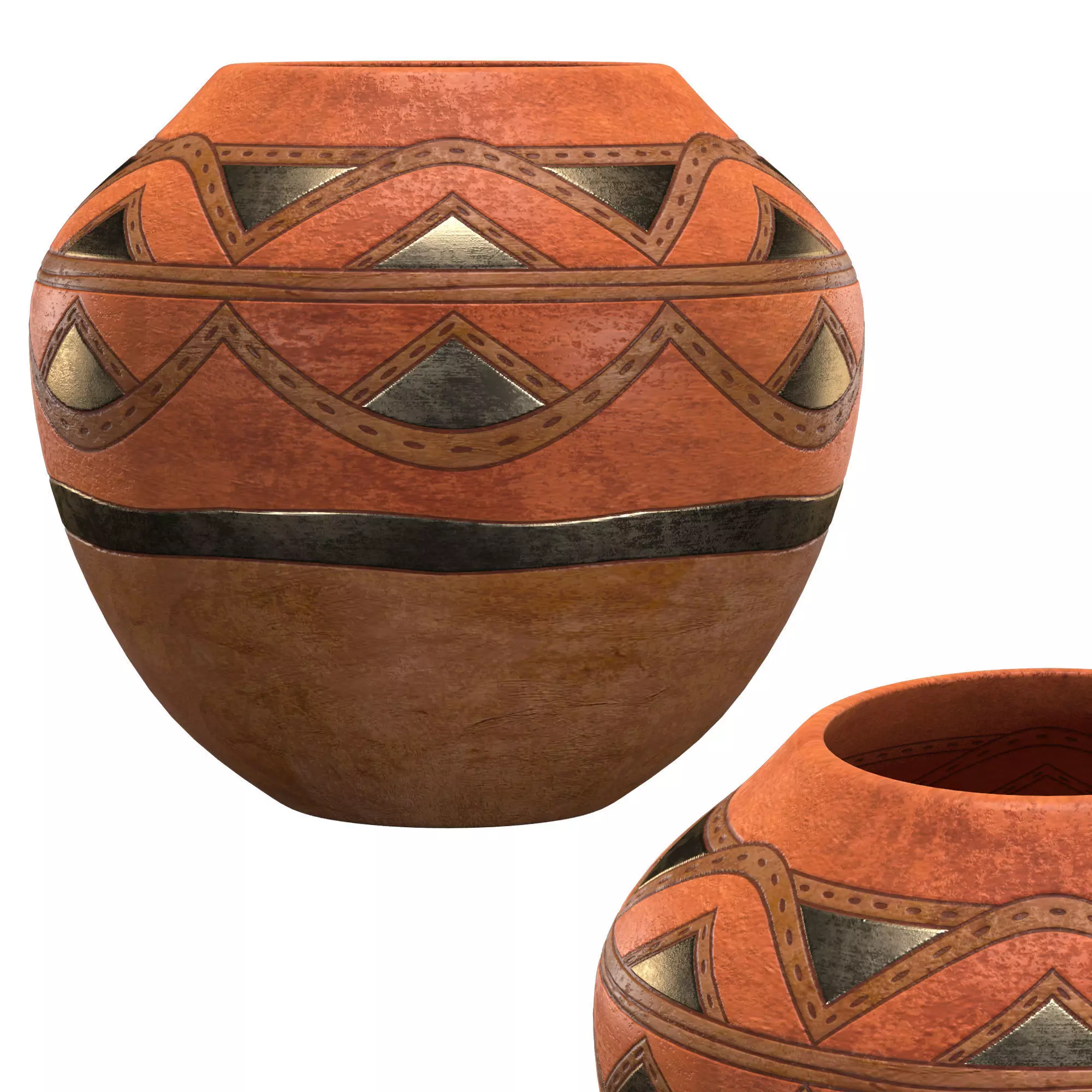 Pot of Indians 3D model_0